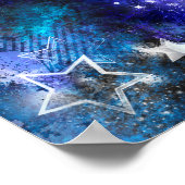 Weltraum-Hintergrund mit Sternen Poster (Ecke)