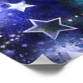 Weltraum-Hintergrund mit Sternen Poster (Ecke)