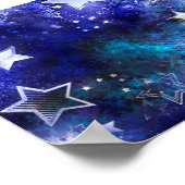 Weltraum-Hintergrund mit Sternen Poster (Ecke)