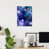 Weltraum-Hintergrund mit Sternen Poster (Heimbüro)