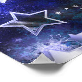 Weltraum-Hintergrund mit Sternen Poster (Ecke)