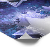 Weltraum-Hintergrund mit Sternen Poster (Ecke)