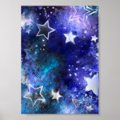 Weltraum-Hintergrund mit Sternen Poster (Vorne)