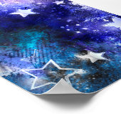 Weltraum-Hintergrund mit Sternen Poster (Ecke)