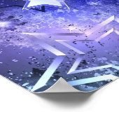 Weltraum-Hintergrund mit Sternen Poster (Ecke)