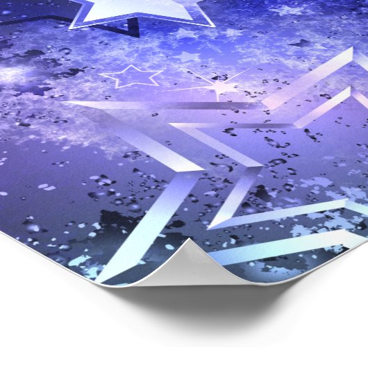 Weltraum-Hintergrund mit Sternen Poster (Ecke)