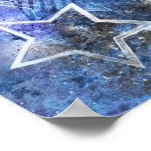 Weltraum-Hintergrund mit Sternen Poster (Ecke)