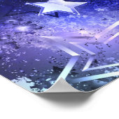 Weltraum-Hintergrund mit Sternen Poster (Ecke)