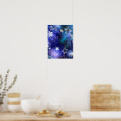 Weltraum-Hintergrund mit Sternen Poster (Küche)