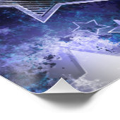 Weltraum-Hintergrund mit Sternen Poster (Ecke)