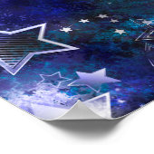 Weltraum-Hintergrund mit Sternen Poster (Ecke)