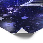 Weltraum-Hintergrund mit Sternen Poster (Ecke)
