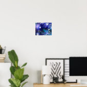 Weltraum-Hintergrund mit Sternen Poster (Heimbüro)