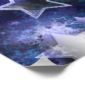 Weltraum-Hintergrund mit Sternen Poster (Ecke)