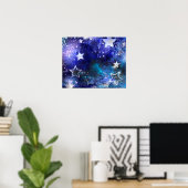 Weltraum-Hintergrund mit Sternen Poster (Heimbüro)