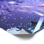 Weltraum-Hintergrund mit Sternen Poster (Ecke)