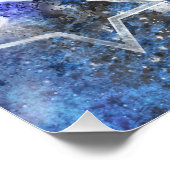 Weltraum-Hintergrund mit Sternen Poster (Ecke)