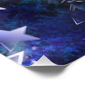 Weltraum-Hintergrund mit Sternen Poster (Ecke)