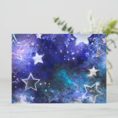 Weltraum-Hintergrund mit Sternen Programm (Stehend Vorderseite)