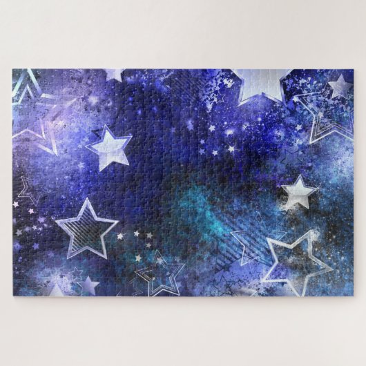 Weltraum-Hintergrund mit Sternen Puzzle (Horizontal)