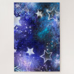 Weltraum-Hintergrund mit Sternen Puzzle<br><div class="desc">Leerzeichen mit Sternen</div>