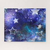 Weltraum-Hintergrund mit Sternen Puzzle (Horizontal)