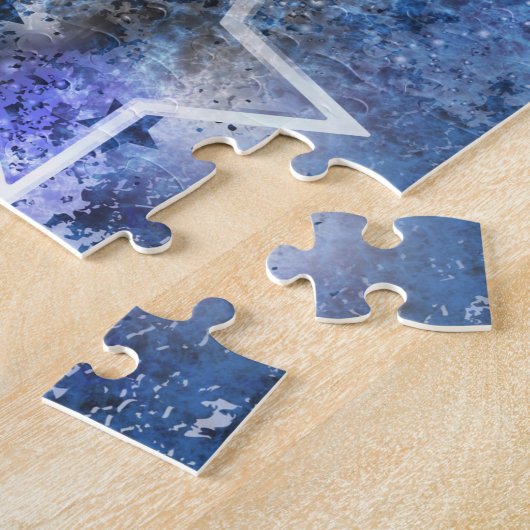 Weltraum-Hintergrund mit Sternen Puzzle (Seite)