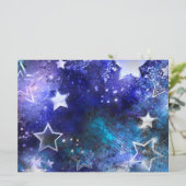 Weltraum-Hintergrund mit Sternen Save The Date (Stehend Vorderseite)