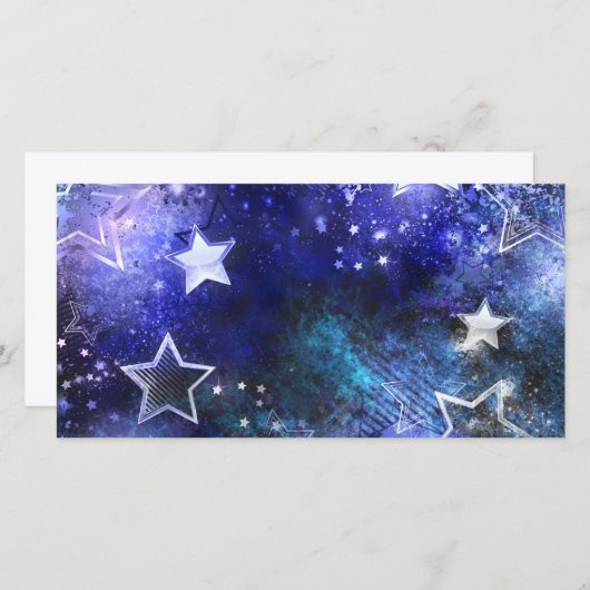 Weltraum-Hintergrund mit Sternen Save The Date (Vorne/Hinten)