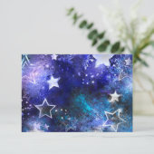 Weltraum-Hintergrund mit Sternen Save The Date (Stehend Vorderseite)