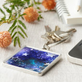 Weltraum-Hintergrund mit Sternen Schlüsselanhänger (Seite)