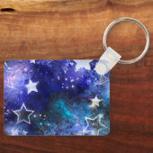 Weltraum-Hintergrund mit Sternen Schlüsselanhänger (Vorderseite)