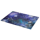 Weltraum-Hintergrund mit Sternen Schneidebrett (Ecke)