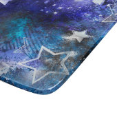 Weltraum-Hintergrund mit Sternen Schneidebrett (Ecke)