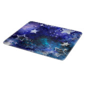 Weltraum-Hintergrund mit Sternen Schneidebrett (Ecke)