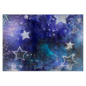 Weltraum-Hintergrund mit Sternen Schneidebrett (Vorderseite)