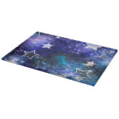Weltraum-Hintergrund mit Sternen Schneidebrett (Ecke)