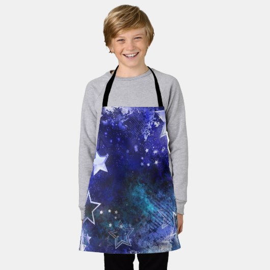 Weltraum-Hintergrund mit Sternen Schürze (Getragen)