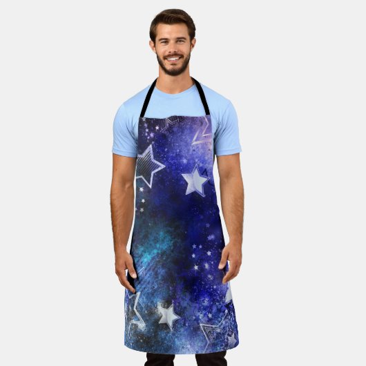 Weltraum-Hintergrund mit Sternen Schürze (Getragen)