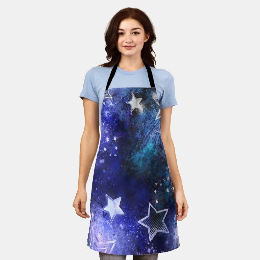 Weltraum-Hintergrund mit Sternen Schürze (Getragen)