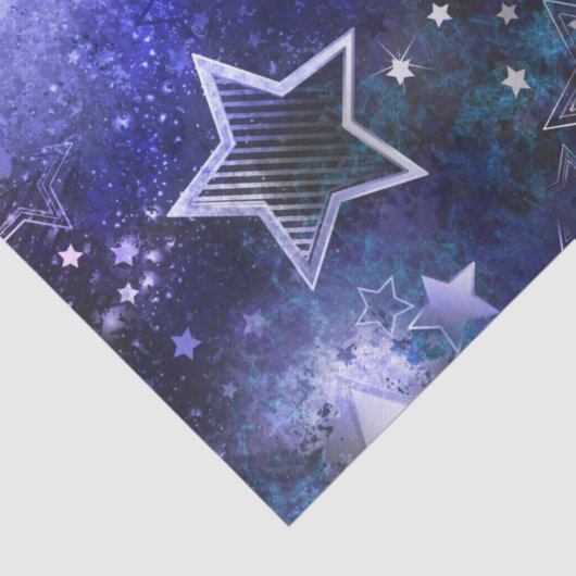 Weltraum-Hintergrund mit Sternen Seidenpapier (Detail)