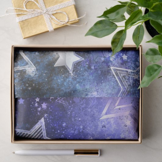 Weltraum-Hintergrund mit Sternen Seidenpapier (Geschenk)