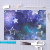 Weltraum-Hintergrund mit Sternen Seidenpapier (Handwerk)