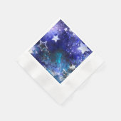 Weltraum-Hintergrund mit Sternen Serviette (Ecke)