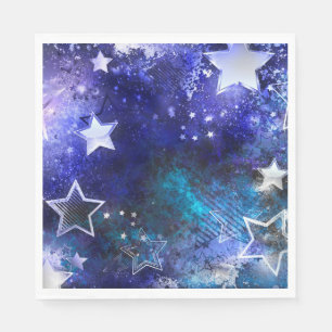 Weltraum-Hintergrund mit Sternen Serviette