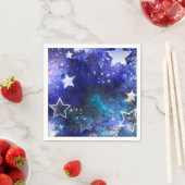 Weltraum-Hintergrund mit Sternen Serviette (Beispiel)