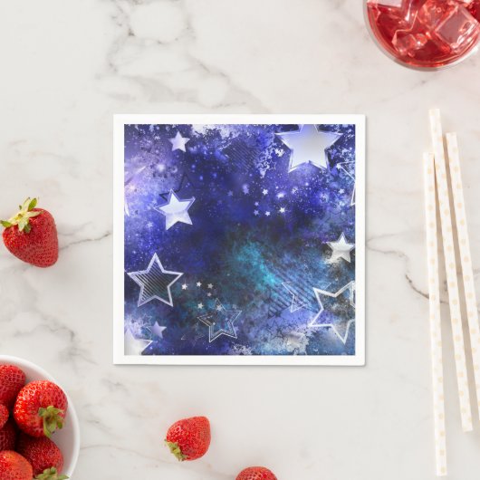 Weltraum-Hintergrund mit Sternen Serviette (Beispiel)