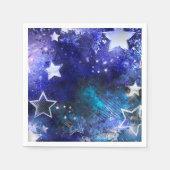 Weltraum-Hintergrund mit Sternen Serviette (Vorderseite)