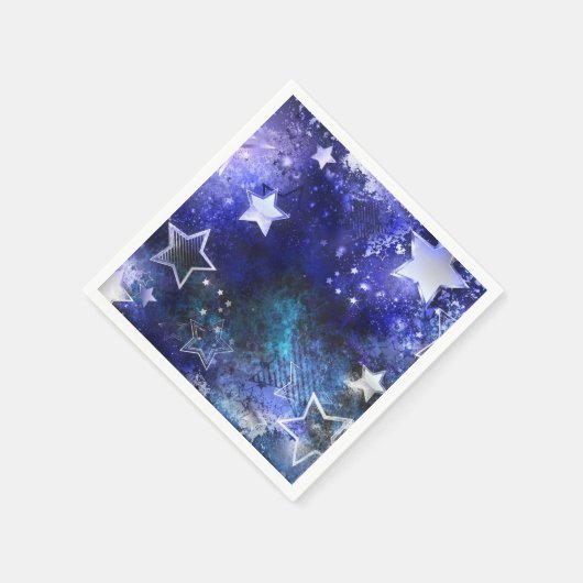 Weltraum-Hintergrund mit Sternen Serviette (Ecke)