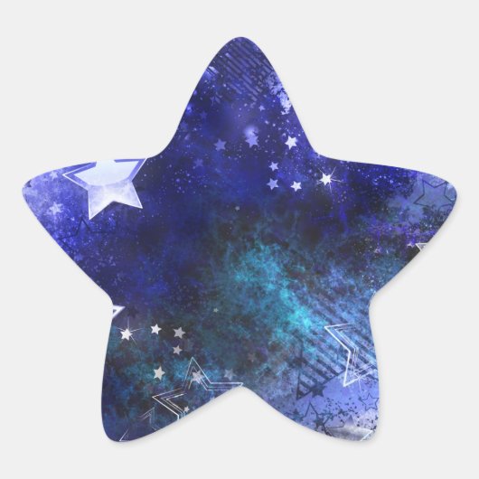 Weltraum-Hintergrund mit Sternen Stern-Aufkleber (Vorderseite)